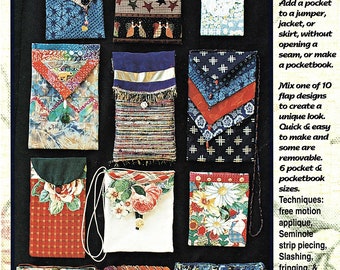 Vintage pattern for POCKETS and POCKETBOOKS ~ make it unique and special with layered flaps, buttons & beads!