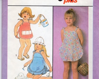 Vintage Simplicity 8541 little girl's sundress & panties Jiffy plus size 4 ~ UNCUT and FACTORY~FOLDED