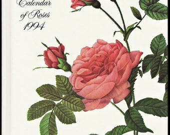 El CALENDARIO AVON DE LAS ROSAS 1994, reproducciones en libro de tapa dura del artista francés Pierre Redoure