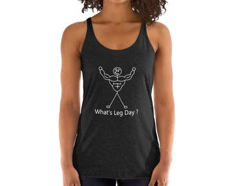 ¿Qué es un día de piernas? - Camiseta sin mangas estilo nadadora para mujer