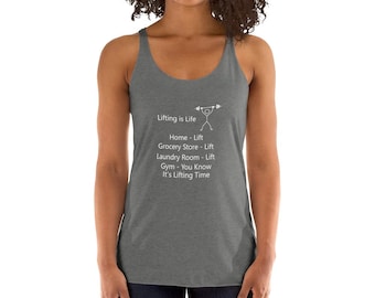 Podnoszenie to życie – damski top typu racerback