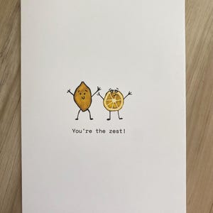 Eres el entusiasmo: linda y divertida tarjeta de San Valentín hecha a mano: tarjeta de felicitación con un divertido diseño de comida, simple y minimalista