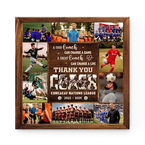 Custom Coach Gift, End of Season Gift for Coach, Coach Appreciation Gift from Team, Coach Retirement Ideas, Personalized Coach Photo Canvas