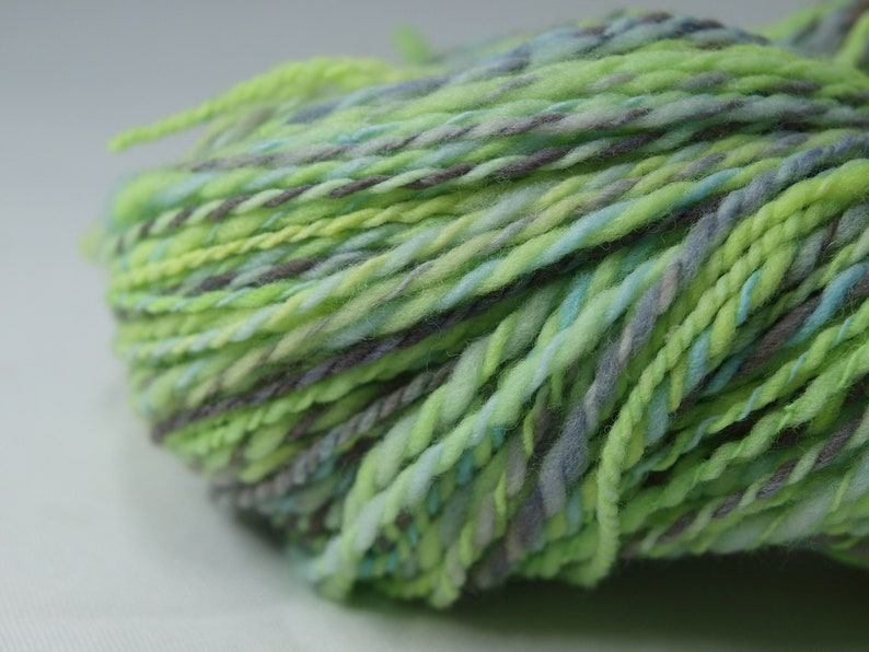 200 yards lime green handspun yarn 4 oz. Etsy