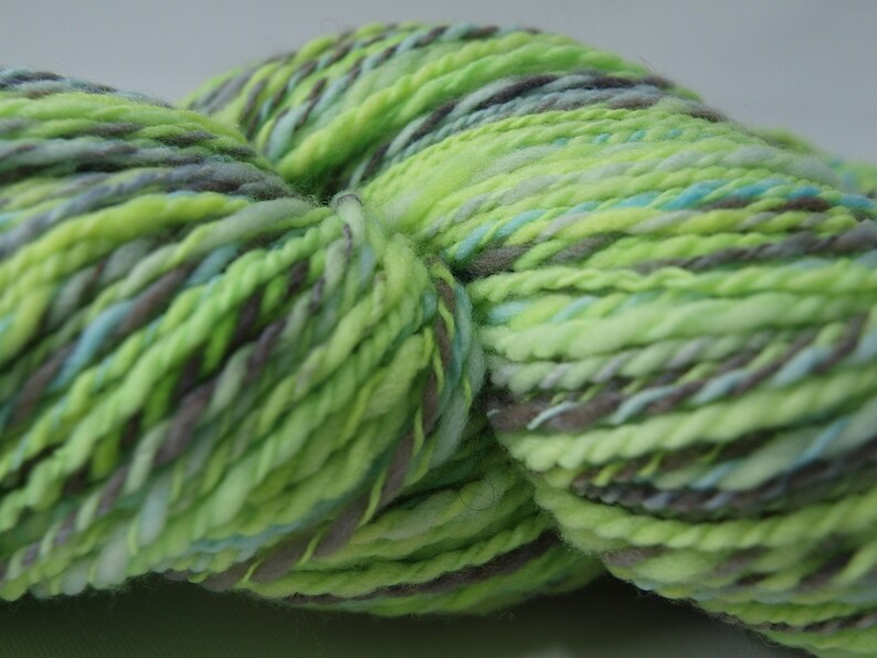 200 yards lime green handspun yarn 4 oz. Etsy