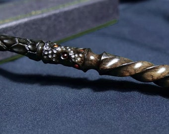 Custom Spiral  Wooden Wands | Hand-Carved Wands | Handmade  Magic Wand | Witch's Wand | Unique Magic, Perfect Gift For Christmas