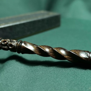 Custom Spiral  Wooden Wands | Hand-Carved Wands | Handmade  Magic Wand | Fantasy Wand | Unique Magic, Perfect Gift For Wizard