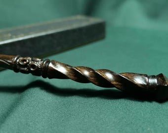 Custom Spiral  Wooden Wands | Hand-Carved Wands | Handmade  Magic Wand | Fantasy Wand | Unique Magic, Perfect Gift For Wizard