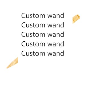 Custom Hand-Carved Wands Black walnut wood Length: 12 inches /30.5cm