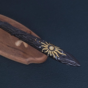 Custom Mystical Sun and Moon Witch Wooden Wands | Hand-Carved Wands | Handmade  Magic Wand | Fantasy Wand | Perfect Gift For Wizard