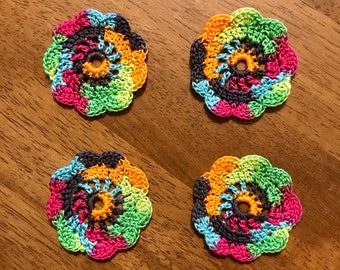 Black Light Spool Pin Doilies - Set of 4 - Perfect for Vintage Sewing Machines!
