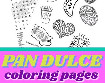 Pan Dulce Fiesta: Hand-Drawn Coloring Packet