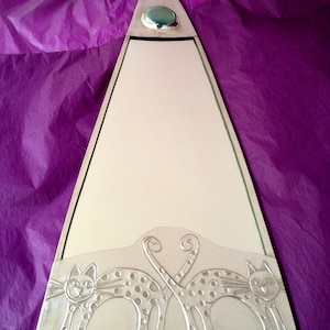 Bathroom Mirror With Cat Design. - Etsy