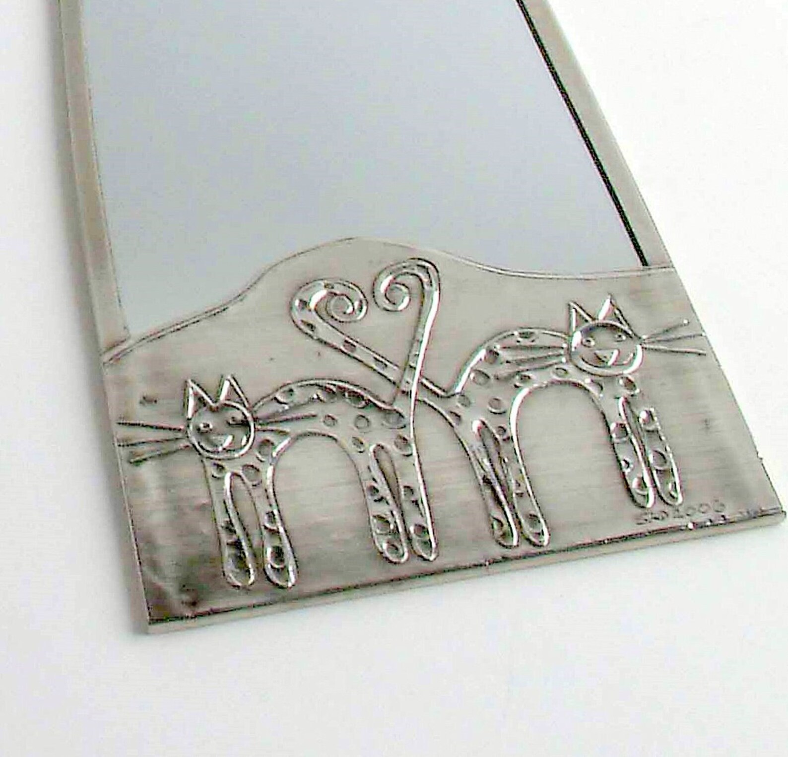 Bathroom Mirror With Cat Design. - Etsy