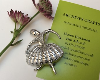Ballerina brooch Art Deco style ballerina pin