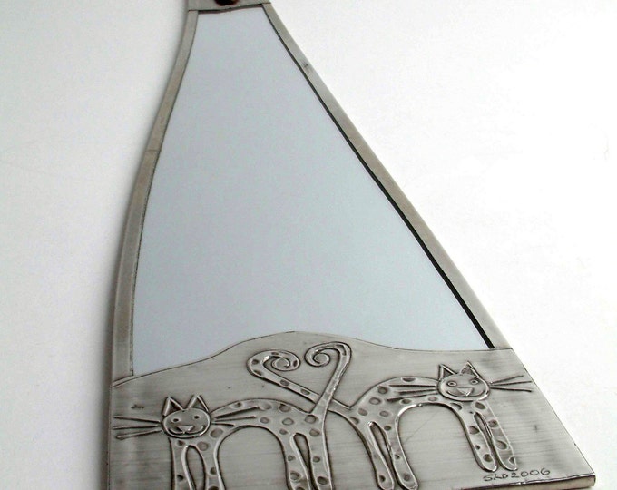 Bathroom Mirror With Cat Design. - Etsy