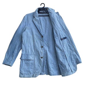 Vtg 90s Polo Ralph Lauren stripes cotton blazer jacket