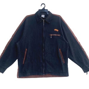 Vtg 90s Think Fast skateboard multicolor design zip up jacket
