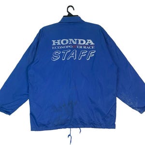 Vtg 90s HONDA Econopower Race motorsport coach jacket