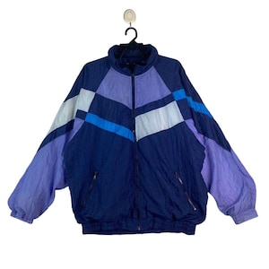 Vtg 90s Christian Dior monsieur colorblock design shell jacket windbreaker Large size