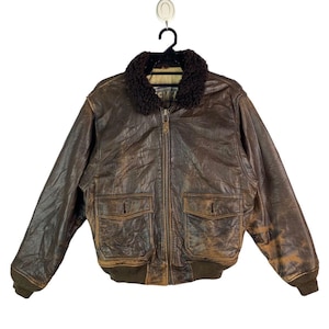 大特価放出！ Vintage G-1 Type Jacket Leather Tickets Reservations 80s ジャケット・アウター