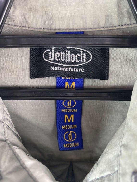 Vtg 90s Devilock hexagon patchwork button up shir… - image 5