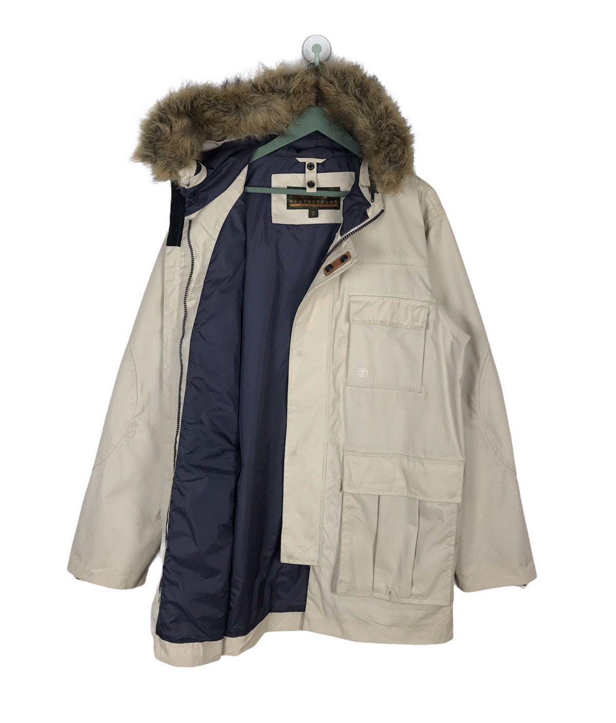 Vtg 90s Timberland Weather Gear Faux Fur Collar Parka Jacket