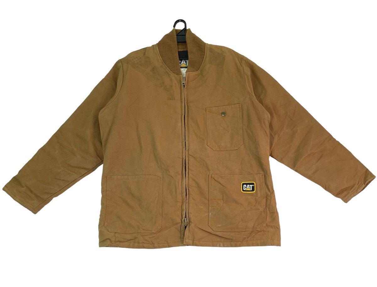 Vtg 90s CAT by Caterpillar Duck Canvas Chore Workwear Jacket