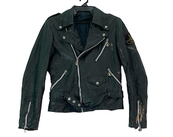 Vintage 60s/70s Schott A2 Bomber Leather Punk Motocycle Jacket