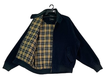 Rare Coach House harrington wool jacket plaid lined Large size