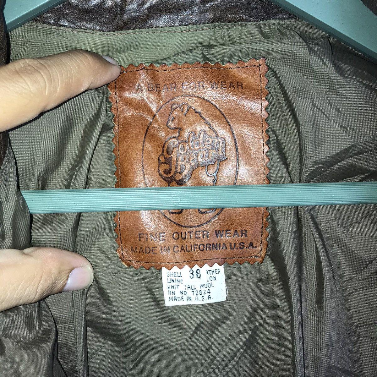 ジャケット・アウター 70s GOLDEN BEAR A2 TYPE LEATHER JKT Vtg Rare 70s Golden Bear Type A2 Bomber Leather Jacket Size