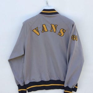 90s VANS skateboard arc logo snap button varsity design jacket