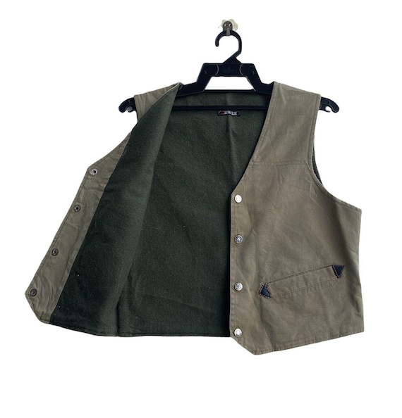 Vtg 90s Edwin snap button wool lining western sty… - image 2