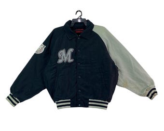 Vtg 90s Chiba Lotte Marines Japan Baseball Team Varsity