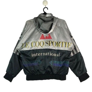 Vtg 90s LE COQ SPORTIF color block big logo windbreaker jacket
