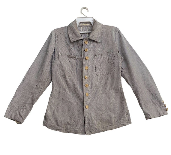 CAL O LINE ★美品★ HICKORY STRIPE JACKET Walk The Line In Cal O Line's Stripe Engineers Jacket