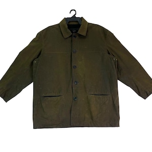 Vtg 90s rare A.P.C coated cotton wool lined jacket