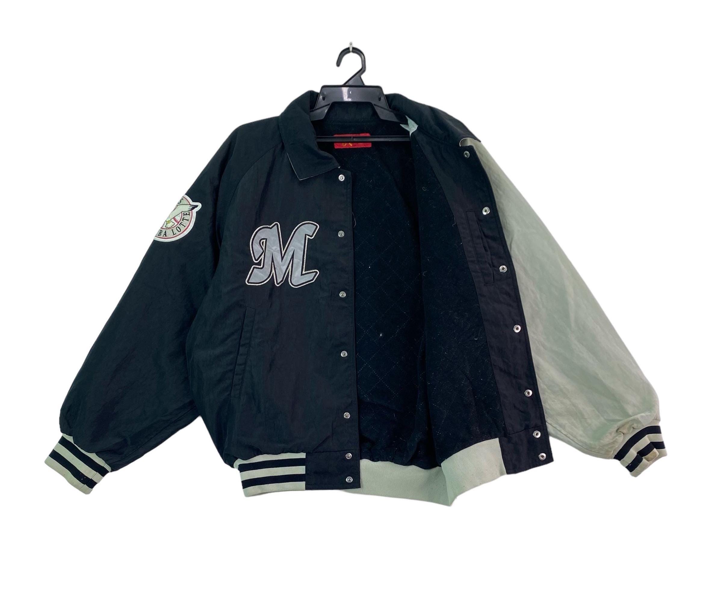 Vtg 90s Chiba Lotte Marines Japan Baseball Team Varsity