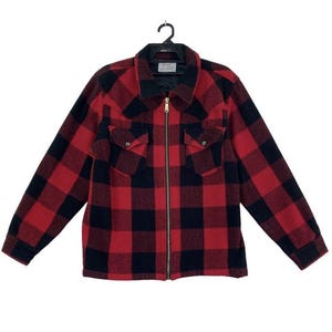Vtg 90s H BAR C Californa Ranchwear checkered wool jacket