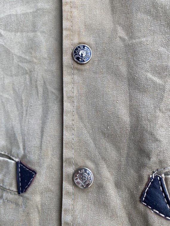 Vtg 90s Edwin snap button wool lining western sty… - image 3