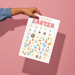 Easter I Spy game Printable for kids Fun holiday activity Classroom Family friendly Instant Download Perfect for Easter Parties Gift Spring