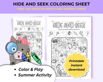 KIDS GAME Activity at home summer camp activity printable worksheet coloring for kids LEARNING for preschool find the object game for  fun