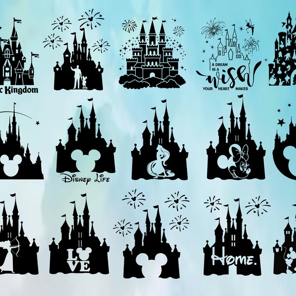 Disney castle svg - Etsy