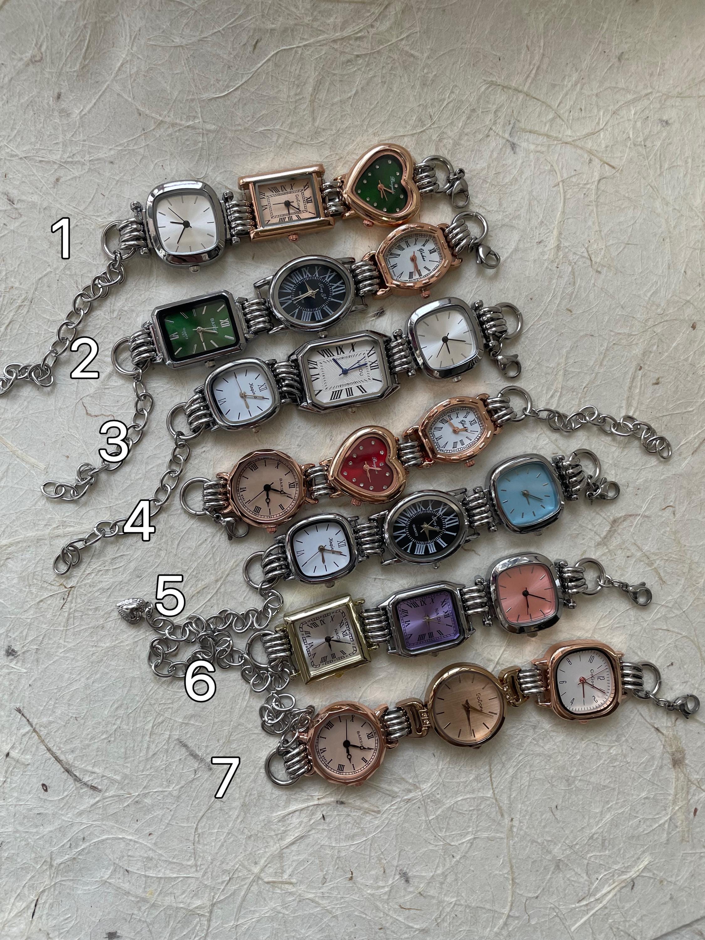 Vintage Punk 3 Watches Bracelet, Multi Watch Bracelet, Y2K