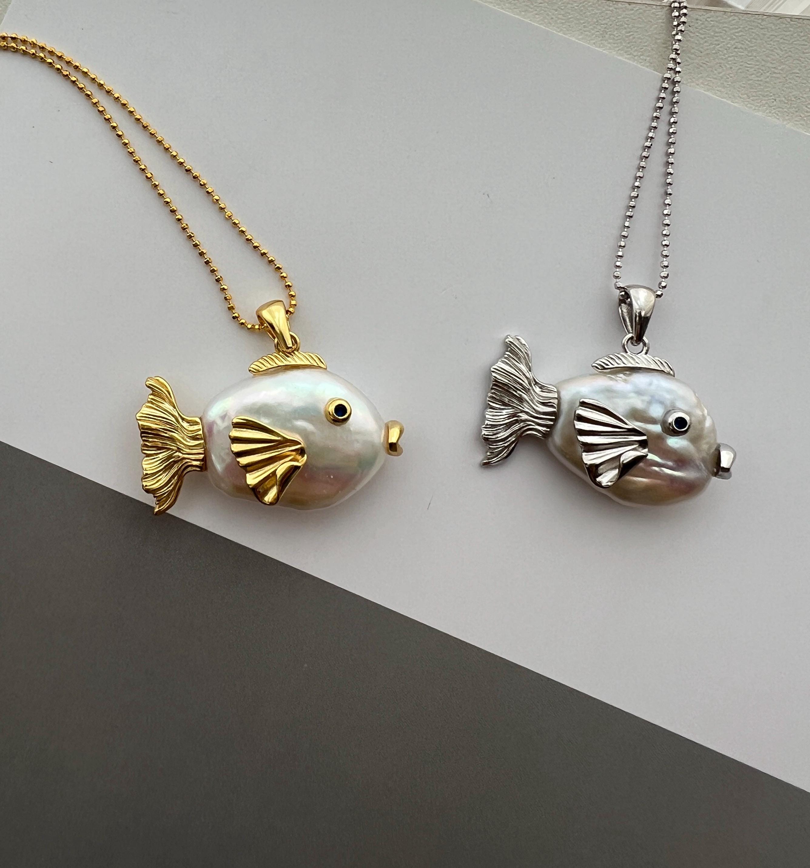 Collana Con Pesce, Ciondolo A Forma Di Pesce Saltatore - Foto 5