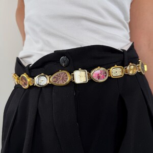 Vintage Y2K 1990s Clear Plastic Fashion Italian Grunge‎ Streetwear Belt Small Y2K Clear Plastic Grommet Belt: Silver Studded, Space Age  main image 2