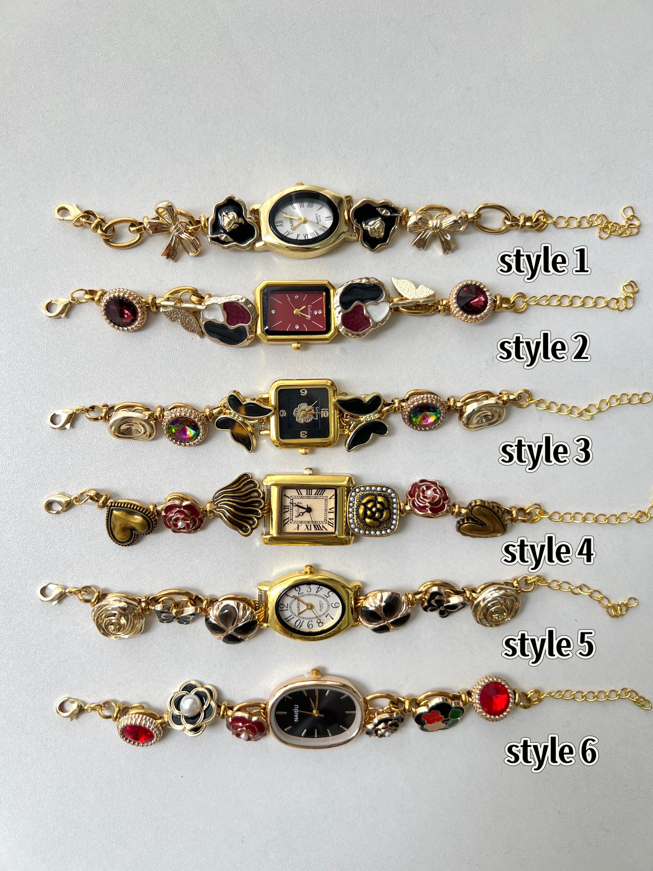 Vintage Charm Gold Watch Bracelet,gold Wrist Watch for Woman