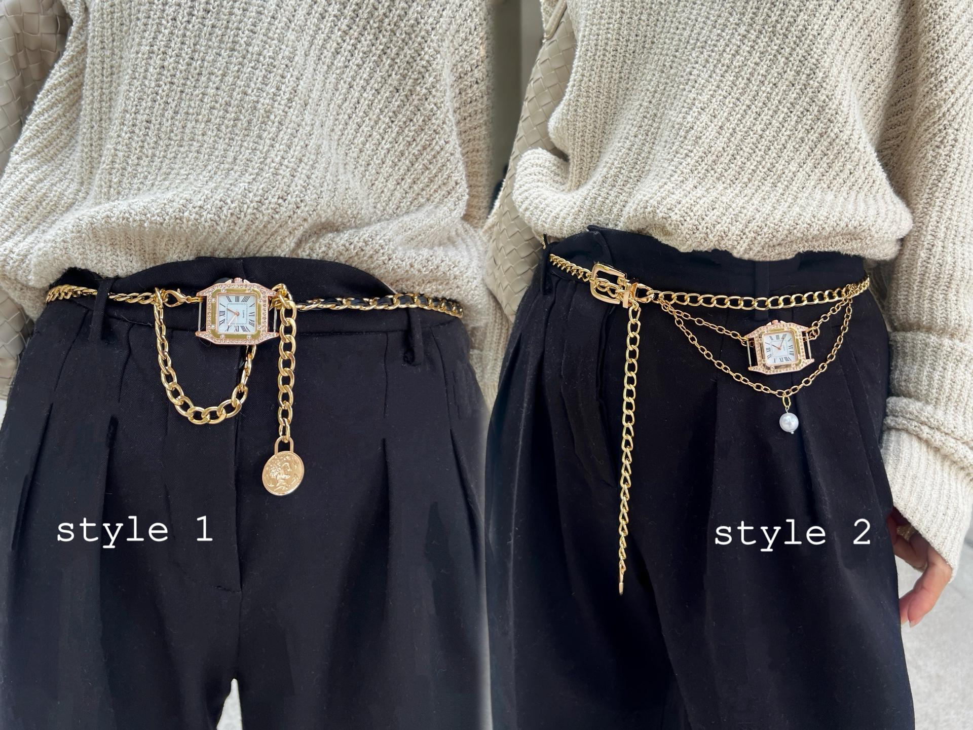 Punk Gold Watch Belt,layered Pants Chain, Gold Chain Belt  display picture 2