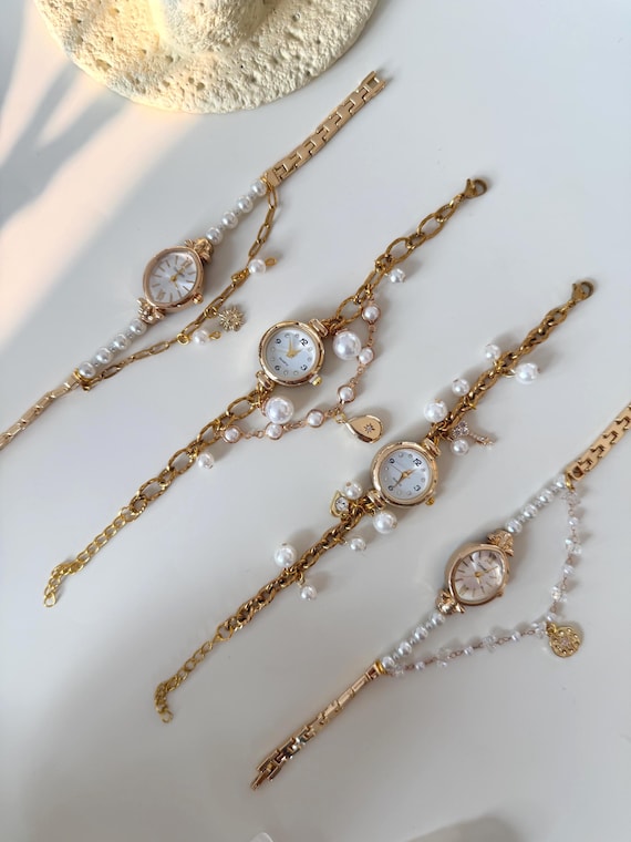Elegant Pearl Watch Bracelet,woman display picture 3
