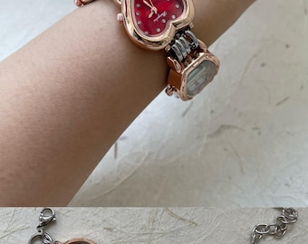 Bracciale vintage punk con orologi, bracciale multi-orologio